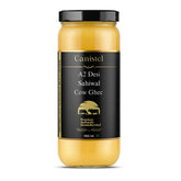Premium A2 Desi Sahiwal Cow Ghee By Canistel | Traditionally Hand Churned With Bilona Method Healthy Pure Desi Ghee For Weight Management | (250ml) 8.4 Ounce | Glass Jar